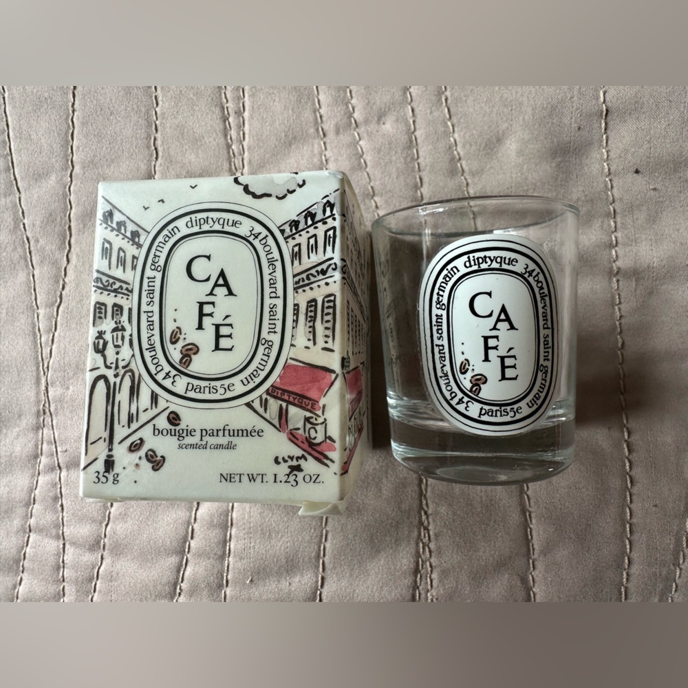 Diptyque *empty* small cafe/coffee candle jar travel 1.23 oz